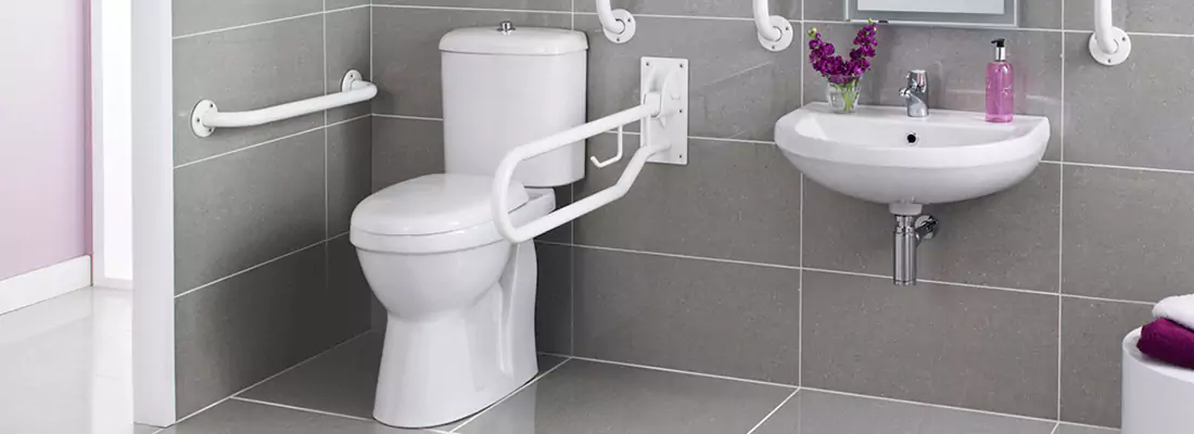 Modern Handicap Bathroom Solutions with Safety Features in Hallandale Beach, FL